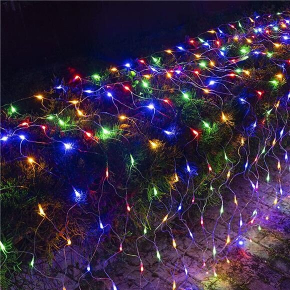 Christmas 360 LED Net Lights, 12FT x 5 FT Connectable Waterproof String Lights - Picture 7 of 7